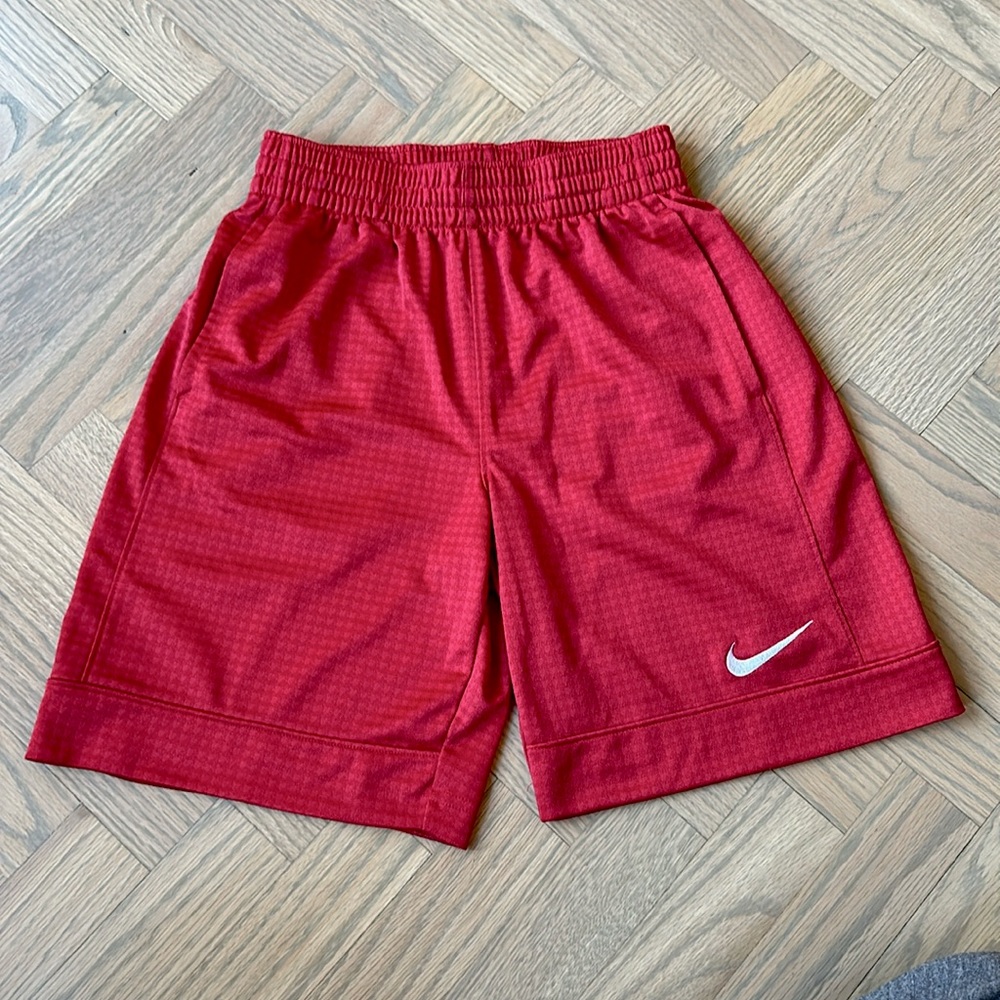 Boys Nike Dri Fit Shorts, Youth Medium in a Deep Red